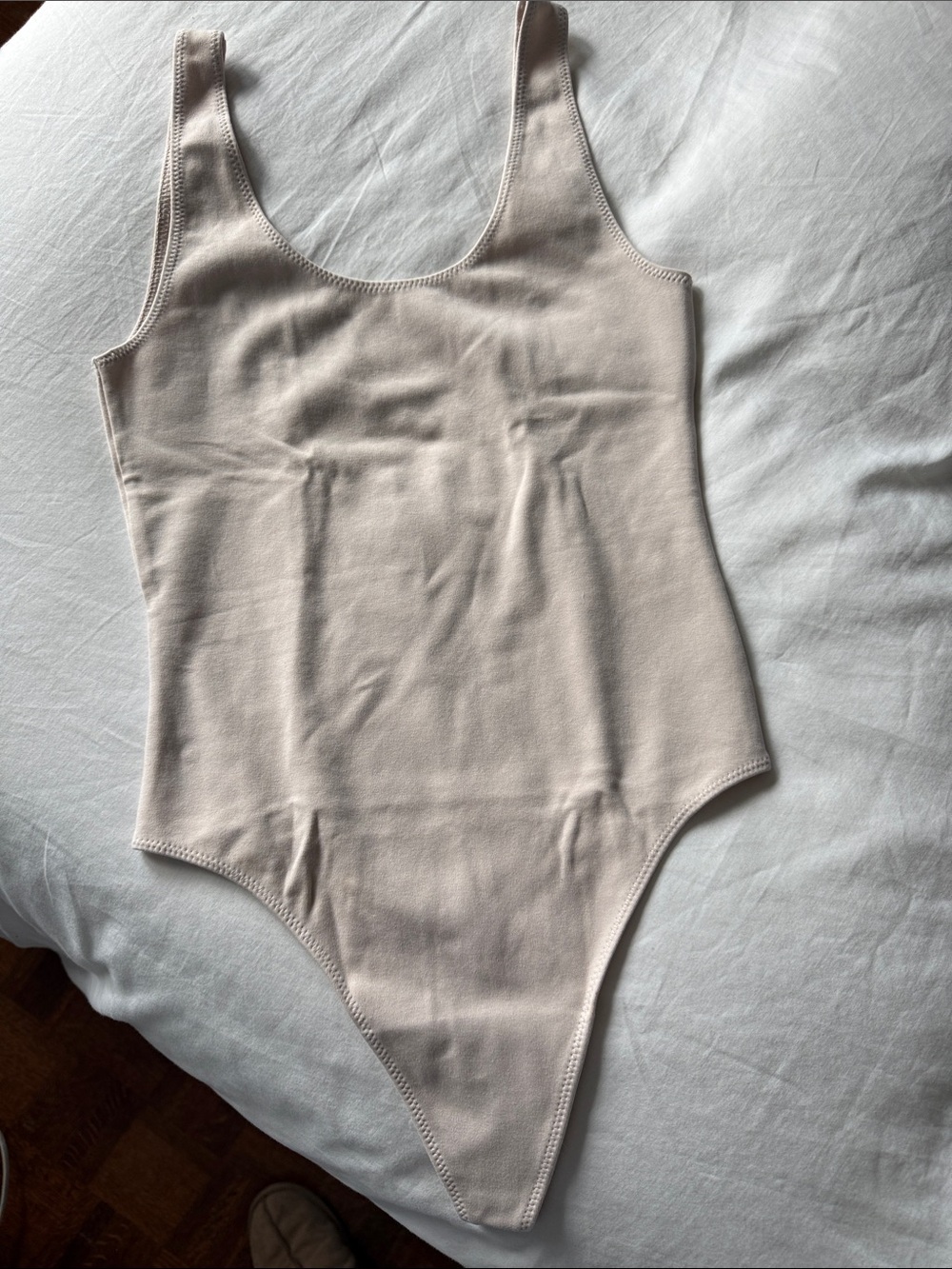 Wilfred Neutral Beige Scoop Neck Bodysuit